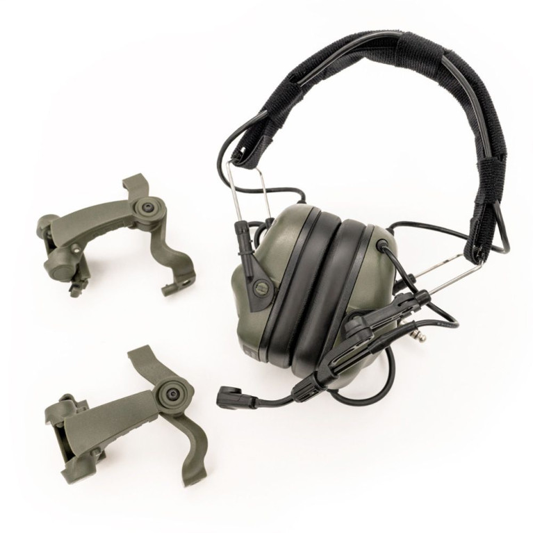 Casque de Tir EARMOR M32X MOD4 avec support casque FAST / ARC - Vert Olve